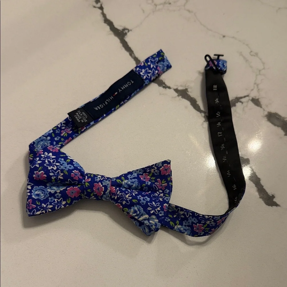 Tommy Hilfiger Floral Blue Bow Tie for Kids